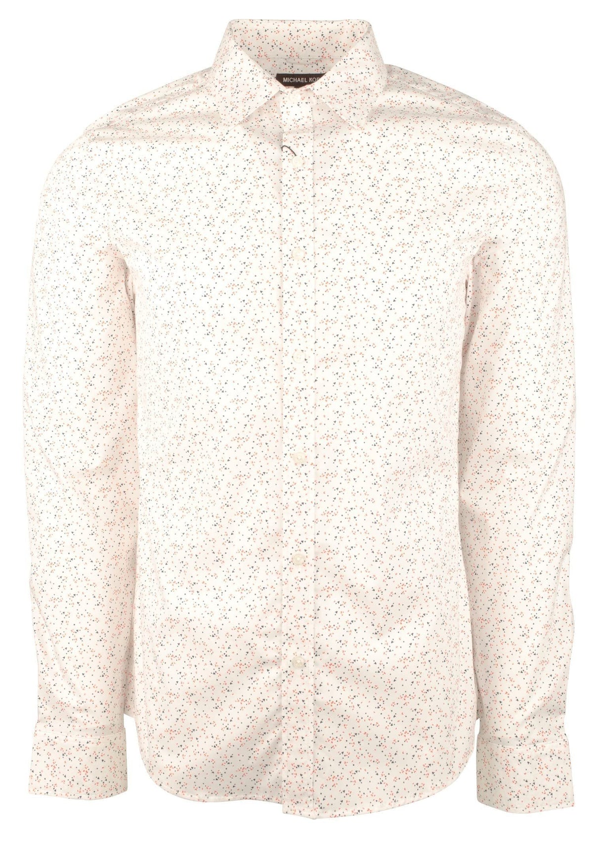 Men's Slim Fit Micro Dot Print Long Sleeves Shirt-OO-Medium