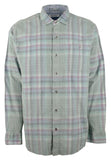 Tommy Bahama Men's Big & Tall Coastline Corduroy Verde Plaid Shirt Trout 2XLT