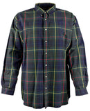 POLO RALPH LAUREN Men's Big & Tall Long Sleeve Plaid Oxford Shirt 4XLT Multi