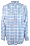 Southern Tide Men's Hemp Blend Headland Bayfront Plaid Sport Shirt Small Boat Blue