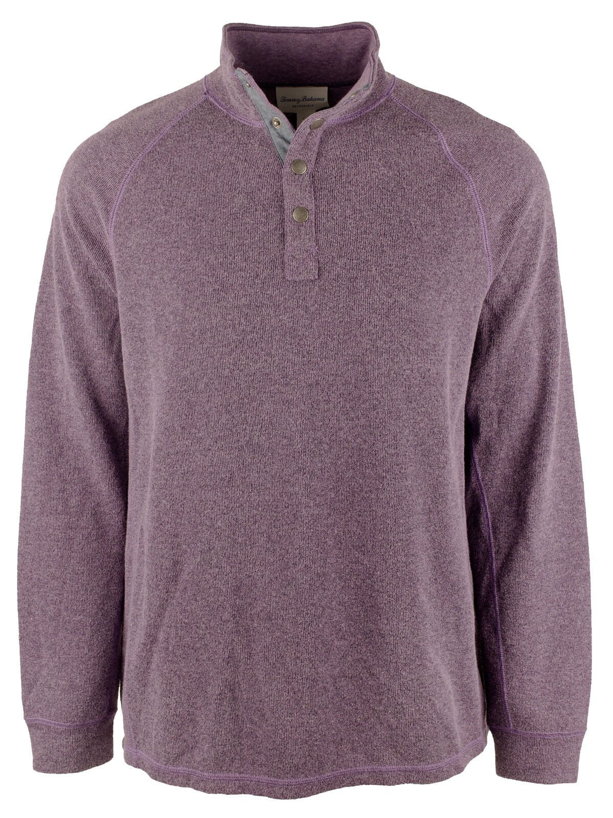 Tommy Bahama Erkek Palm Canyon Flip Snap Çift Taraflı Sweatshirt XL
