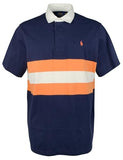 Men's Classic Fit Mesh Short Sleeve Polo Shirt NMlt X-Large Navy Multi
