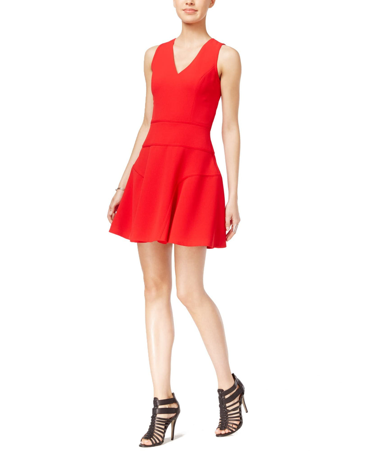 Armani Exchange Women's V-Neck 'Sleeveless Fit and Flare Dress