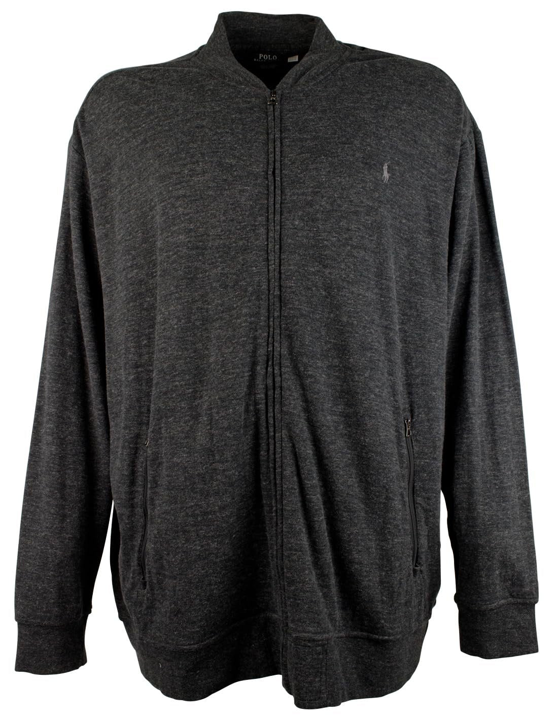 POLO RALPH LAUREN Men's Big & Tall Luxury Jersey Baseball Jacket Blck 4XLT
