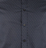 Michael Kors Men's Print Allover Stretch Slim Fit Long Sleeve Shirt Mdnt Small Midnight
