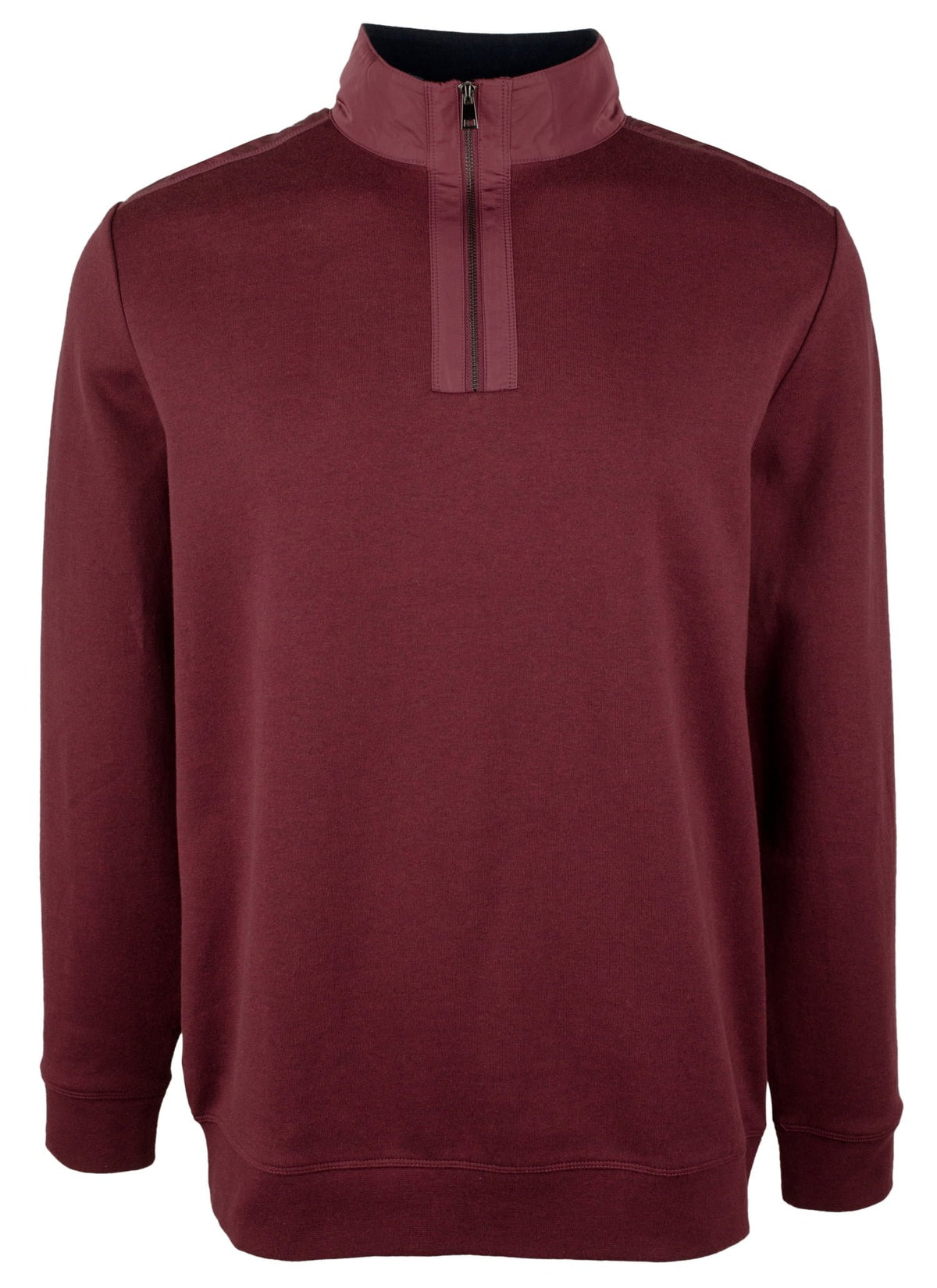 $139.00 Bugatchi Mens 1/4 Zip Pullover Sweatshirt Long Sleeve Burgundy Red XL
