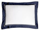 Funda de almohada Ralph Lauren Home Bowery Cotton, tamaño king, 51 x 91 cm, azul marino/blanco