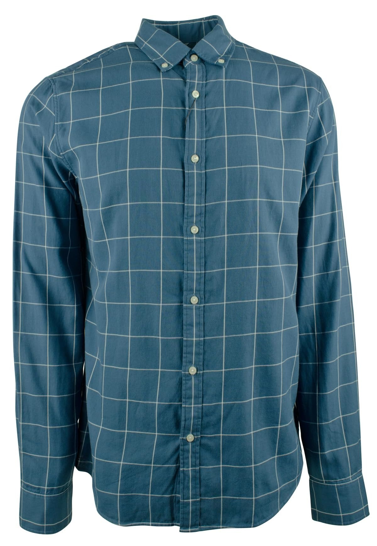 Michael Kors Men's Slim Fit Window Pane Long Sleeve Shirt-M-L