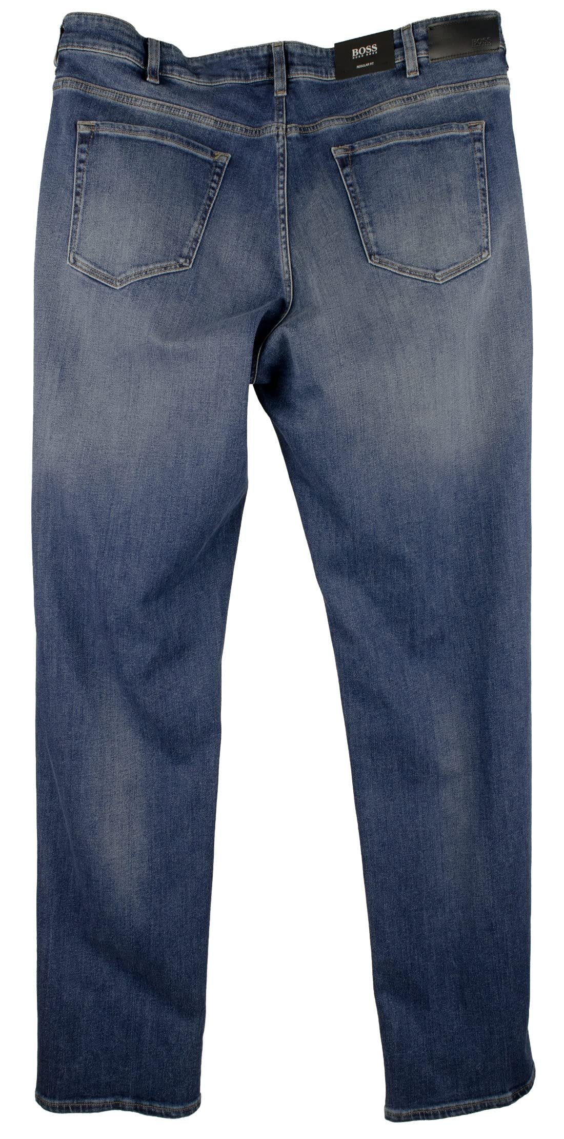 Hugo Boss Men's Big & Tall Maine Regular fit Stretch Jean Pants 42x36 Navy Blue