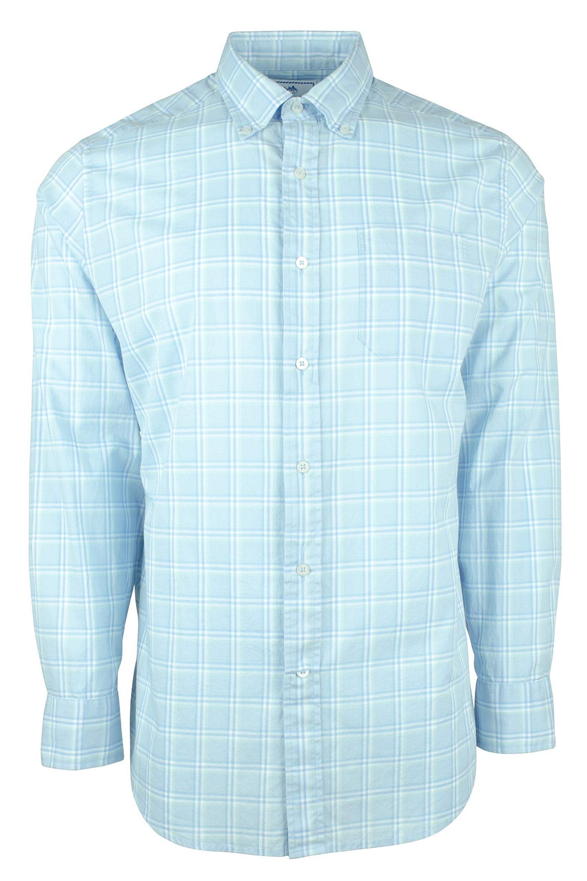 Southern Tide Men's Roadstead Regular Fit Long Sleeve Button Down Shirt Sky Blue Small