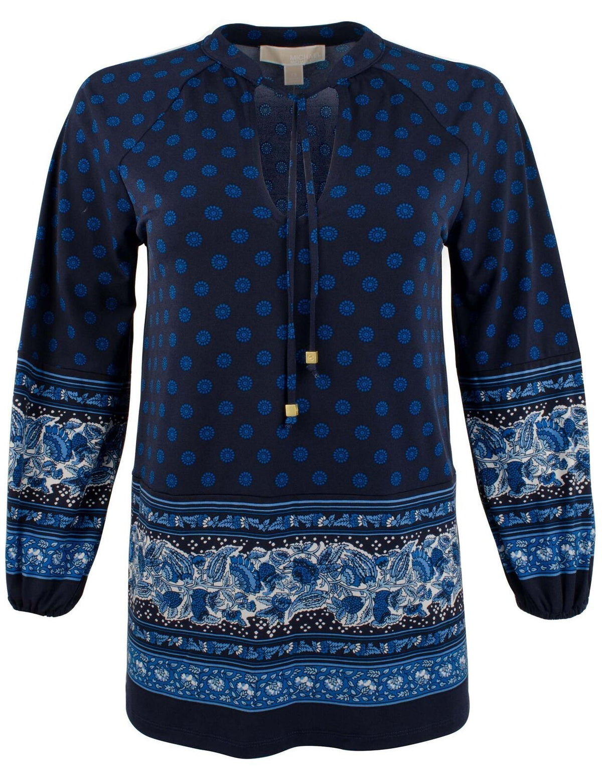 Michael Kors Women's Printed Peplum Top DN XS
