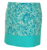 MICHAEL Michael Kors Womens Swirl Print Colorblock A-Line Skirt Blue 14