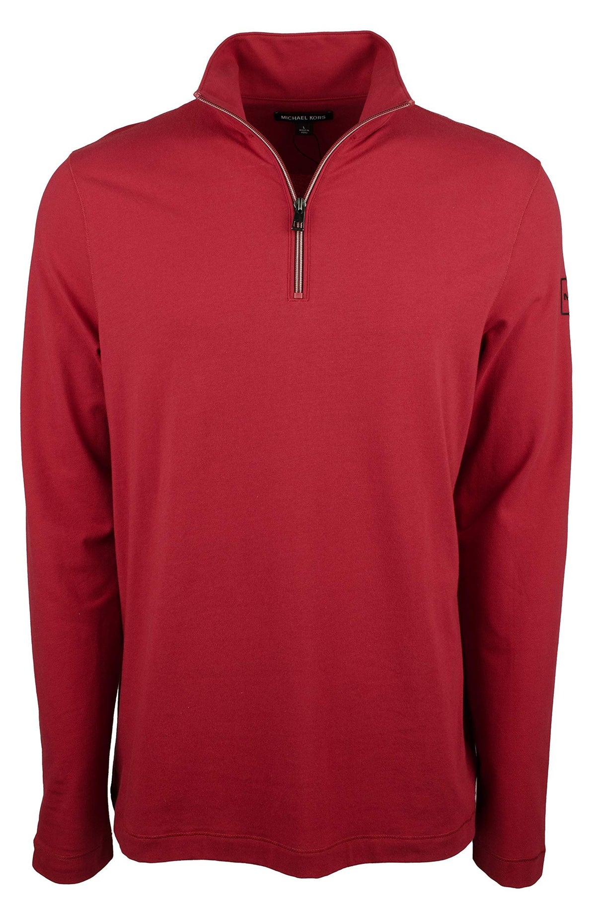 Michael Kors Men's Stretch-Cotton Quarter-Zip Pullover-WR-L