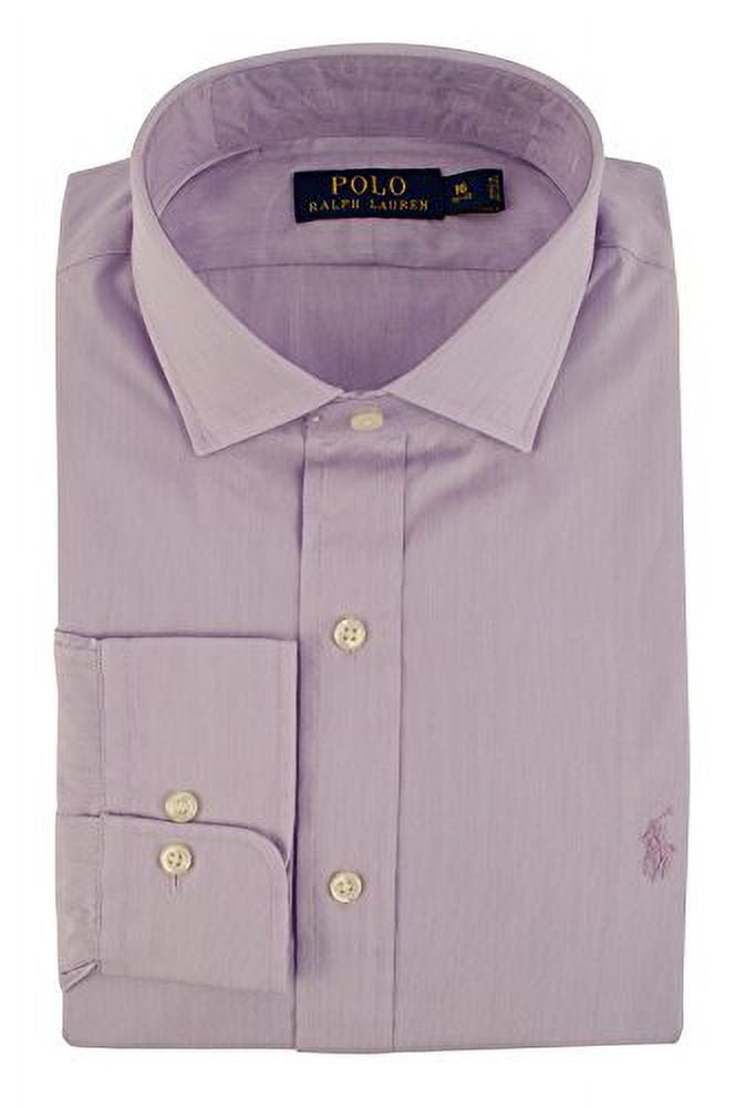 Polo Ralph Lauren Mens Estate Hairline Stripe Shirt (15.5(32-33), Purple/White)