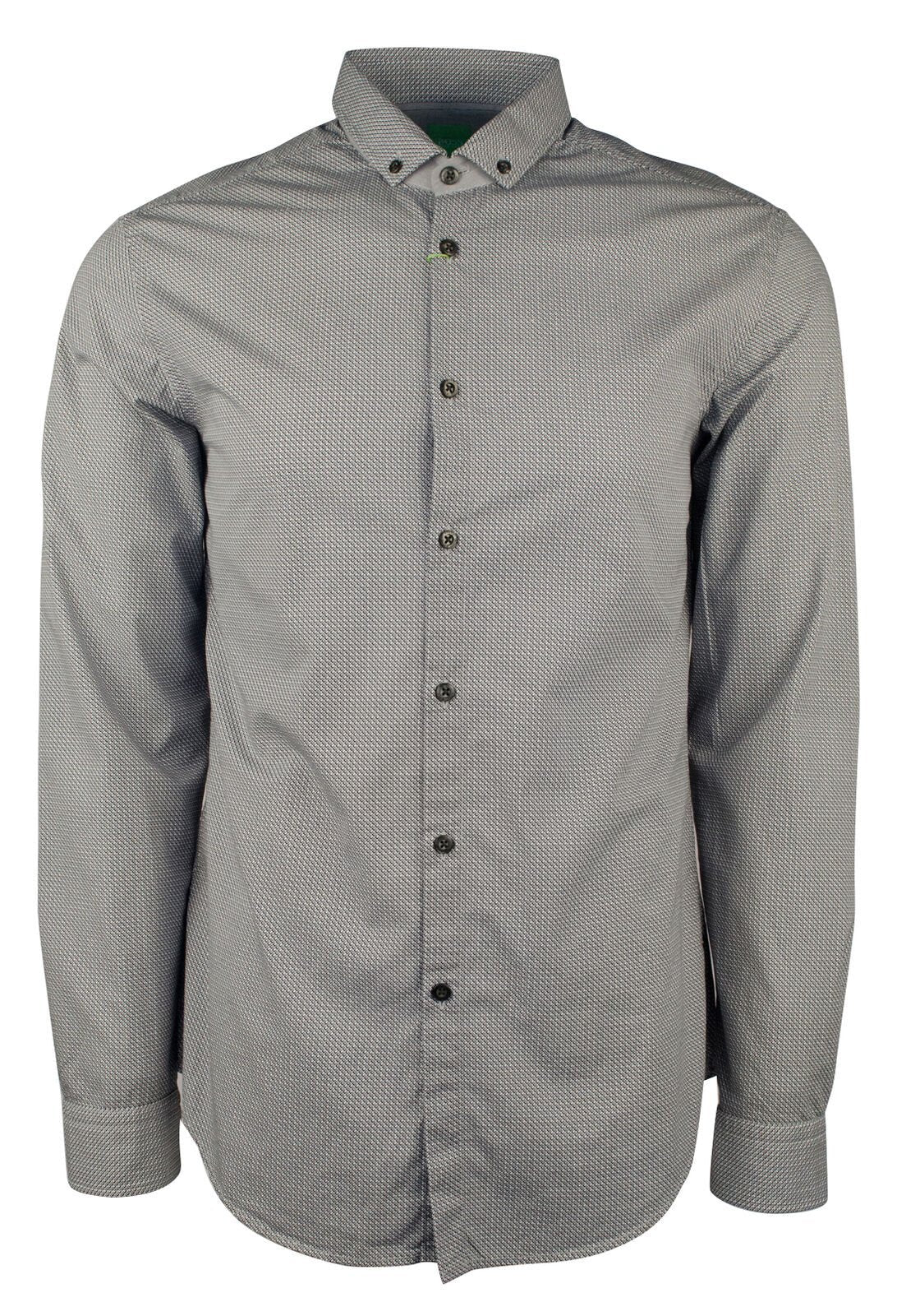 Hugo Boss Men's Green Label C Bilia Patterned Slim Fit Shirt BW XL