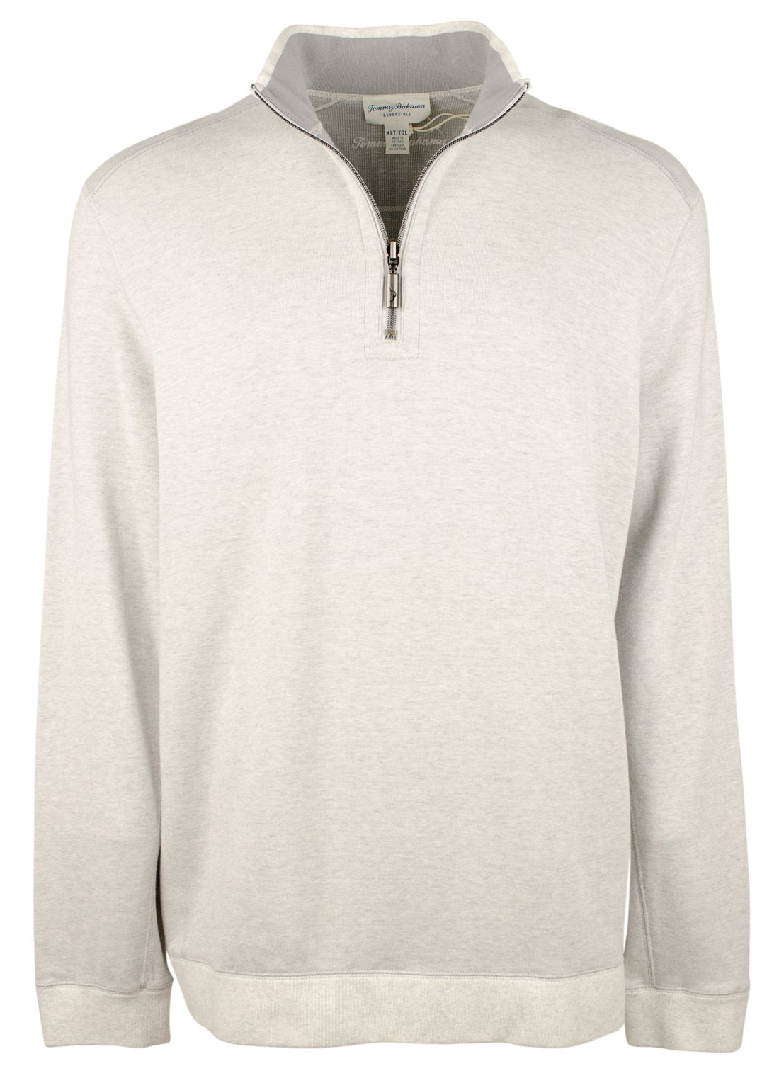 Tommy Bahama Men's Flip Coast Reversible Pullover Sweatshirt Continental Hthr 2XL