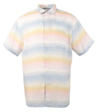 Tommy Bahama Men's Sand Linen Serape Stripe Short Sleeved Shirt