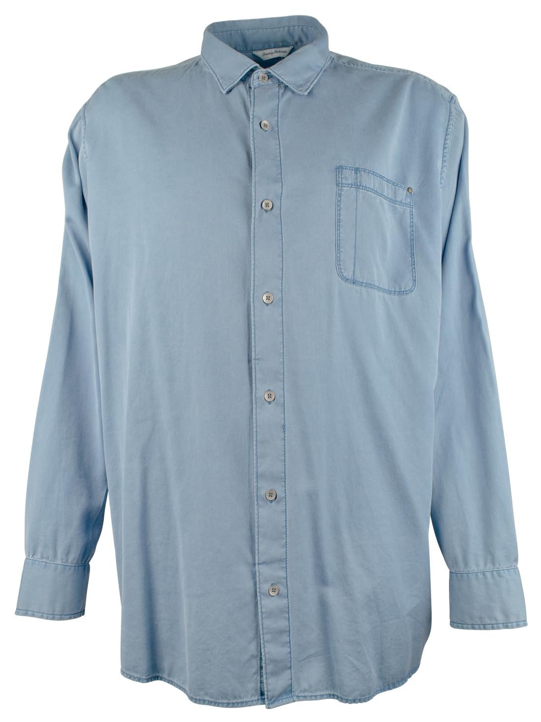 Tommy Bahama Men's Tahitian Twill Long Sleeve Camp Shirt Mambo Blue XL