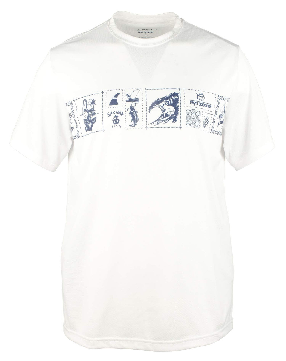 Southern Tide Men's Reyn Spooner Bandana Performance T-Shirt Classic White Medium