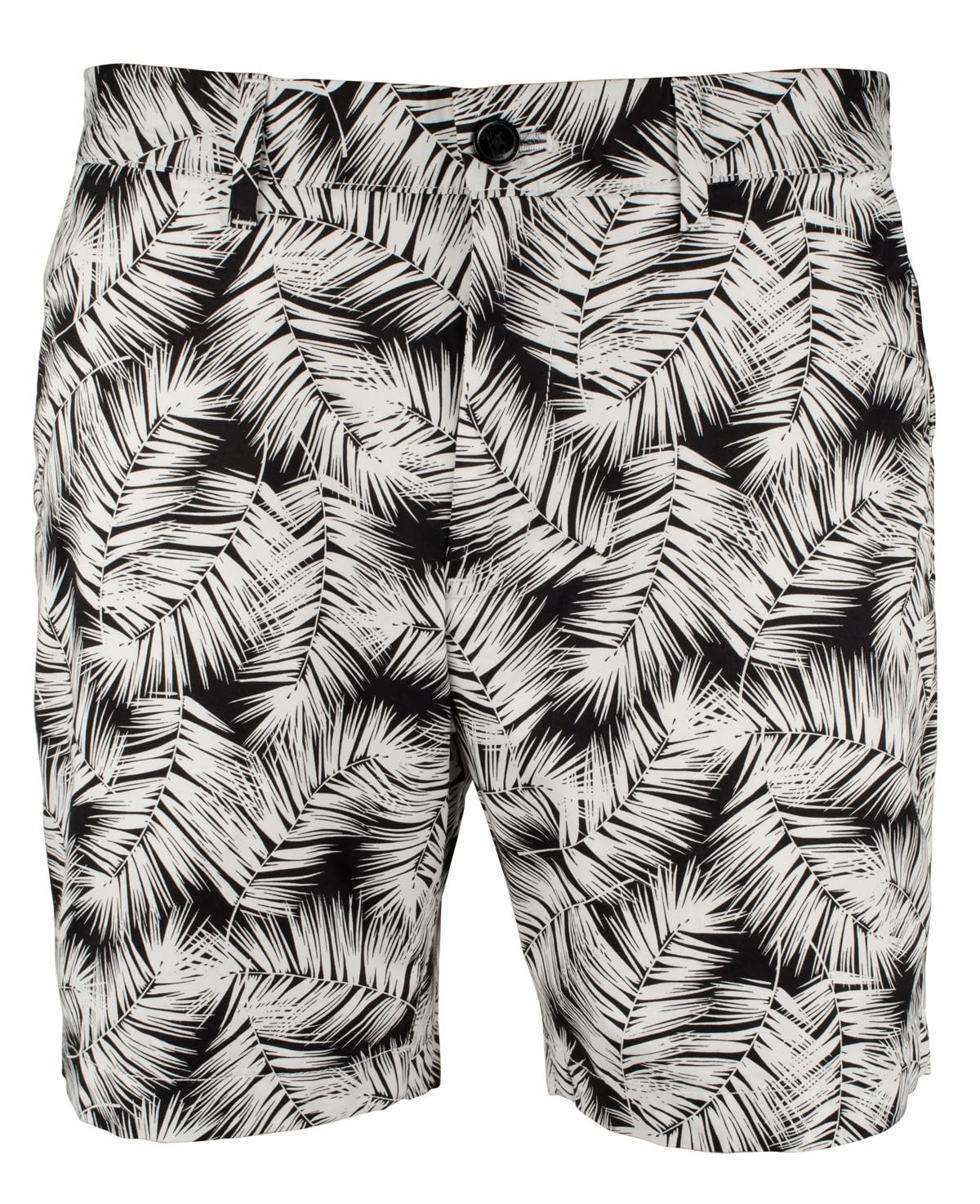 Men's Palm Print Poplin Shorts Blk 34
