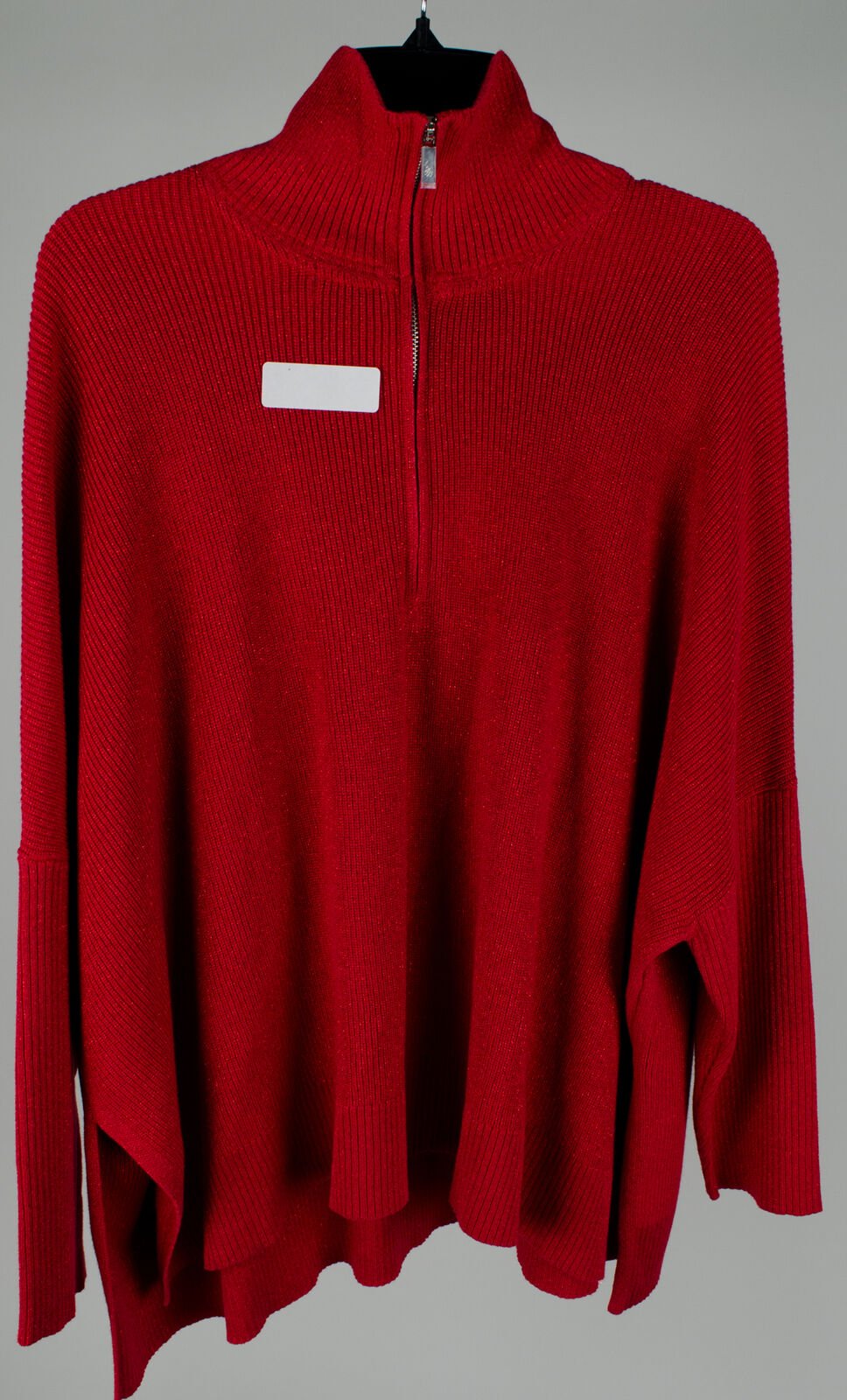Customer Return Tommy Bahama Women's Shimmer Bonita Half Zip Poncho Top-TR-L/XL
