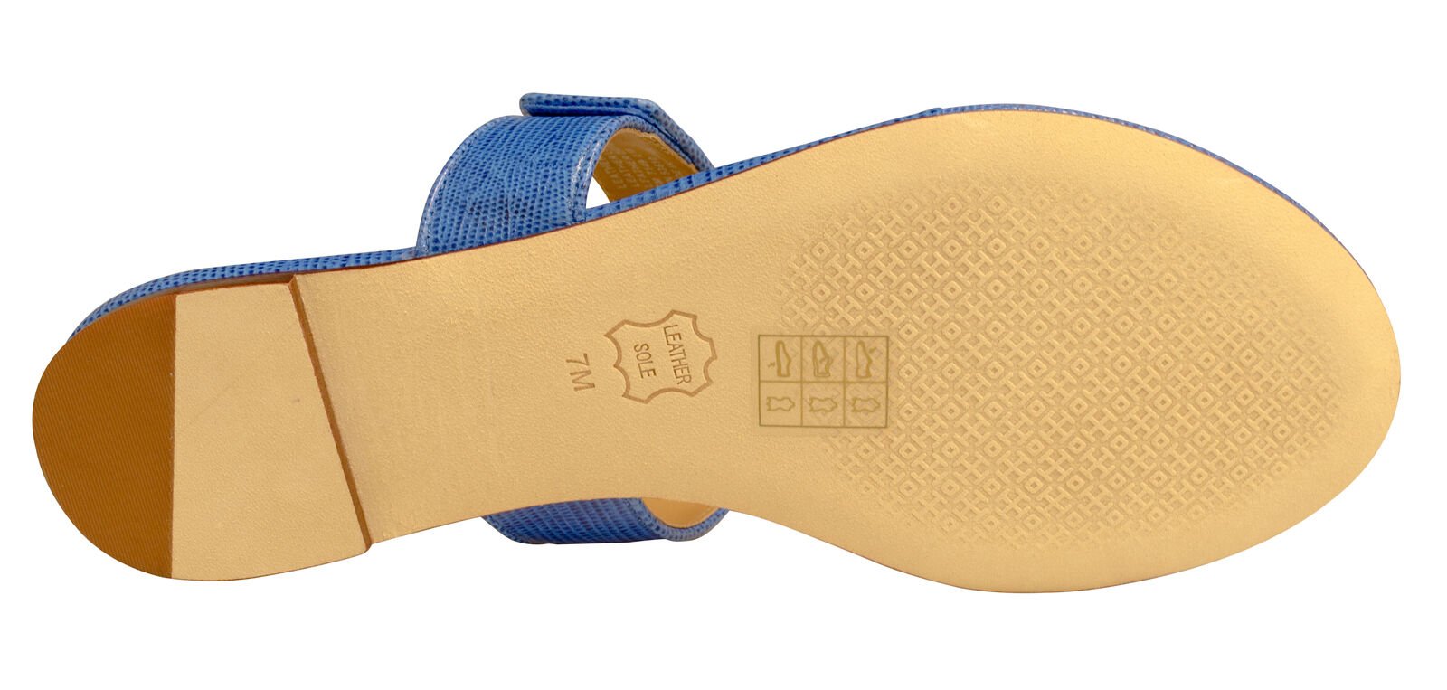 Tory Burch Womens Kira Leather Thong Flat Sandals Blue 6 Medium (B,M)