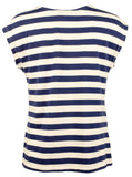 Tommy Bahama Women's Seaport Stripe Palm Embell T-Shirt INvy X-Small