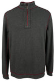 Tommy Bahama Men's Big & Tall Flipshore Half Zip Sweater Black Cherry Heather 3XB