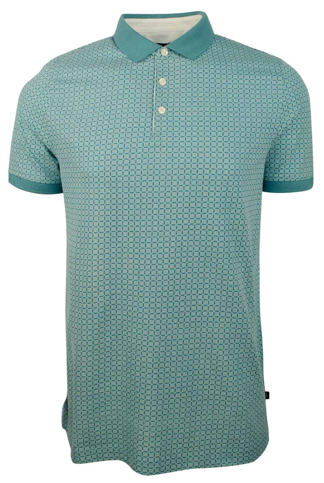 Michael Kors Men's Grid Patterned Mesh Polo Shirt-L-XL