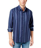 Tommy Bahama Men's Sail Over Stripe Long Sleeve Button Down Shirt Ocean Deep Small
