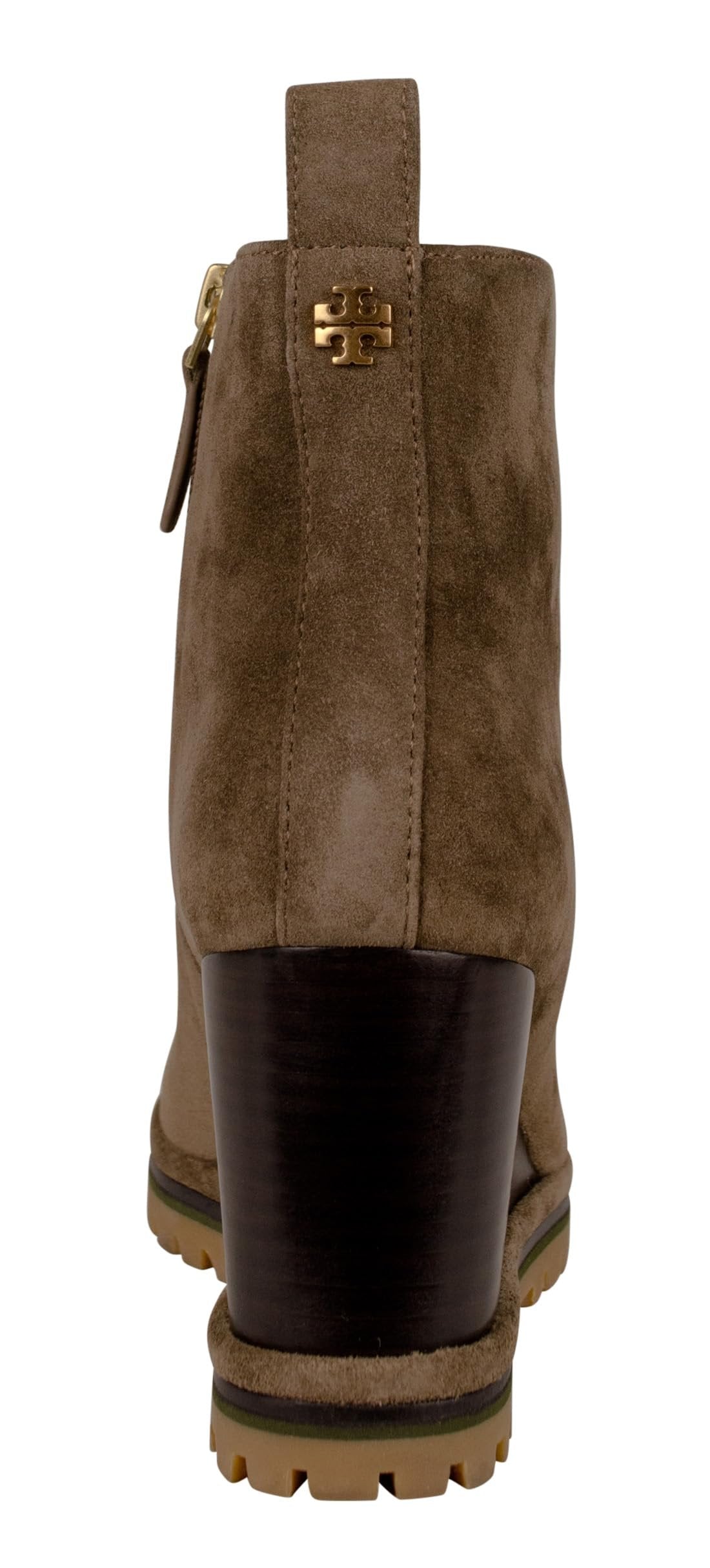 Tory Burch Logo 85 mm Lug Sole Wedge Bootie River Rock/River Rock 6 M
