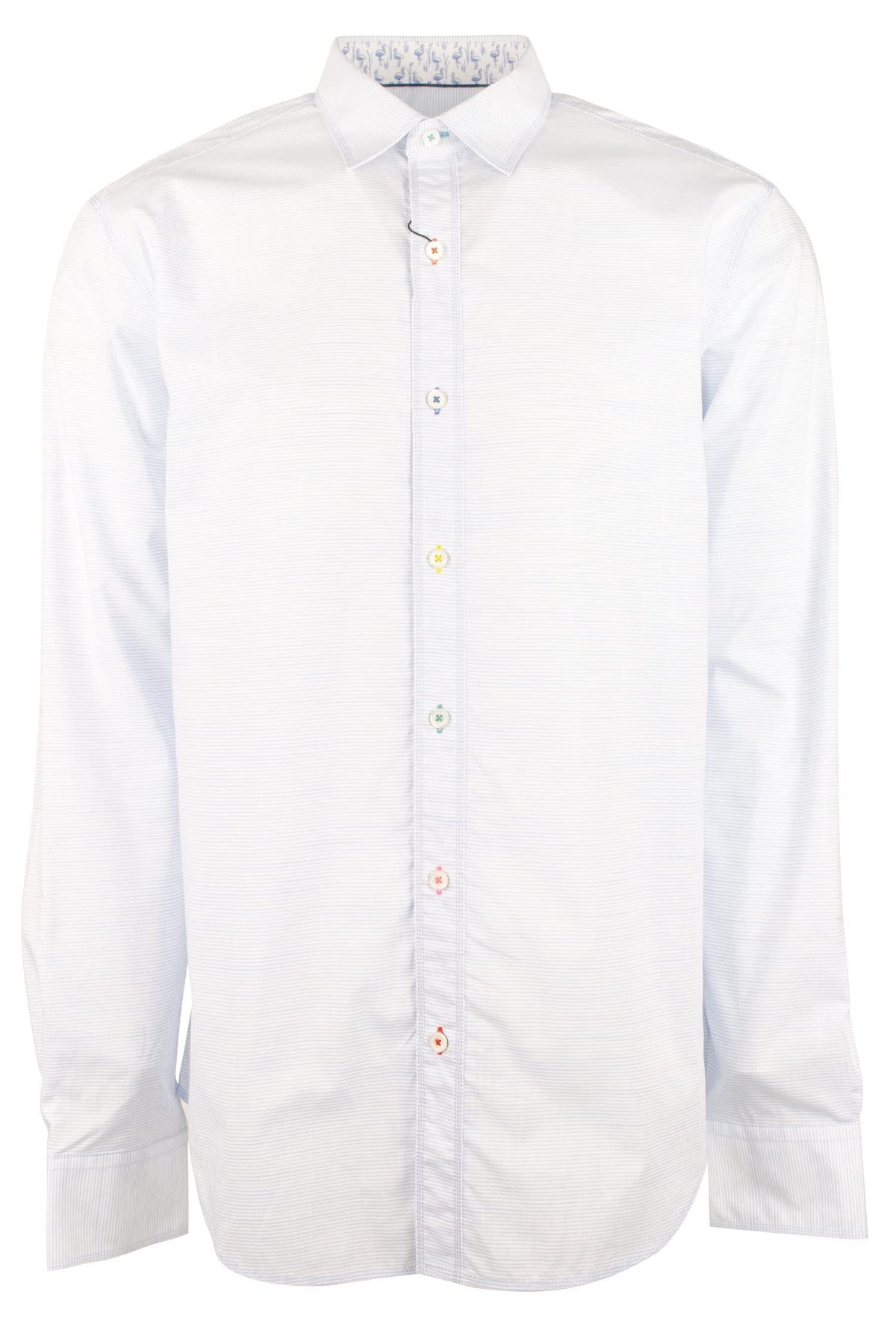 Bugatchi Men's Shaped Fit Long Sleeves Shirt