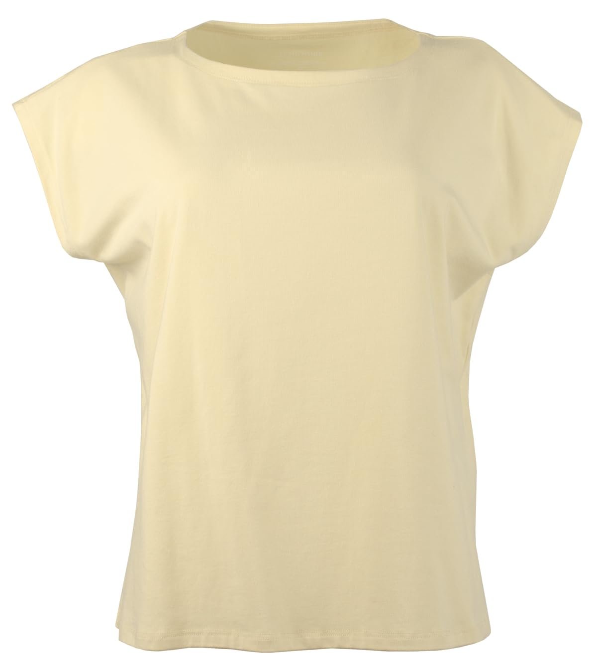 Eileen Fisher Women's Ballet Neck Short Boxy T-Shirt Top XXS Butter
