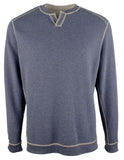 Tommy Bahama Men's Big & Tall  Flipshore Abaco Reversible Sweatshirt Grey & Blue 3XLT