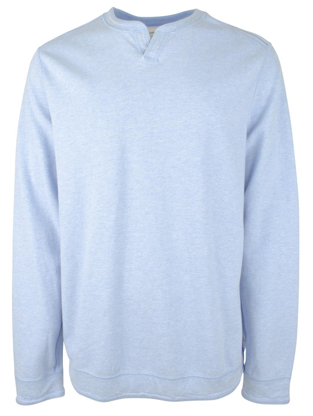 Tommy Bahama Men's Big & Tall Flipfield Abaco Reversible Sweatshirt 4XB Sky Blue Heather