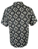 Tommy Bahama Men's Mazatlan Geo IslandZone Technology Camp Shirt BLK Small