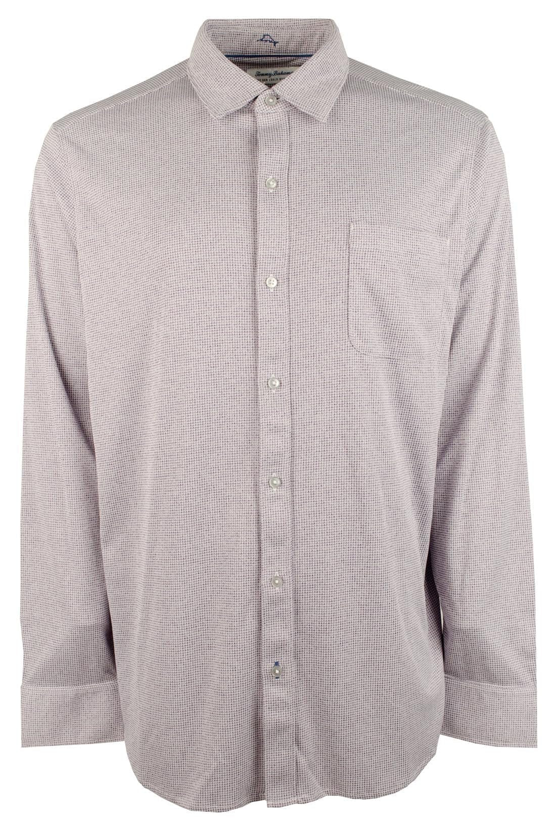 Men's Big & Tall San Lucio Stretch Houndstooth Long Sleeve Shirt...