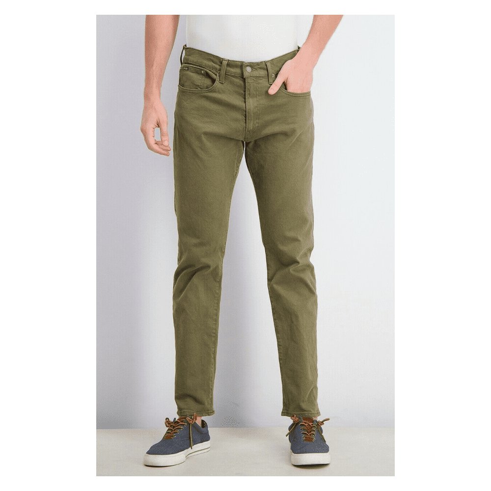 Polo Ralph Lauren  Men's Hampton Stretch Relaxed Straight Jeans, Green, 34X34