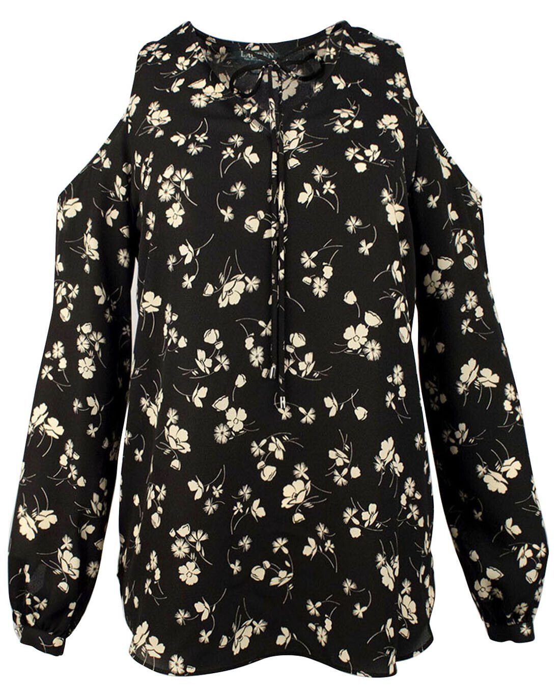 Customer Return Ralph Lauren Women's Floral Cold-Shoulder Top-B-M