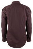 Hugo Boss Men's Ridley Slim Fit Long Sleeves Shirt Dark Red Large