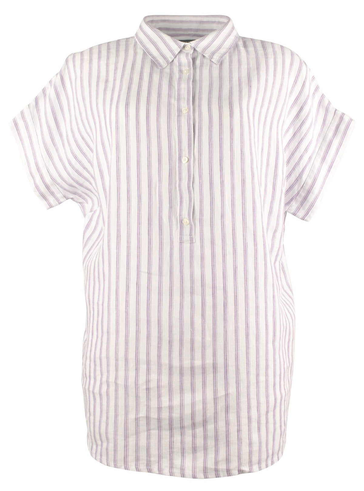 Lauren Ralph Lauren Women's Plus Striped Linen Shirt PW 3X