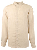 Michael Kors Men's Classic Fit Linen Long Sleeved Shirt-XL