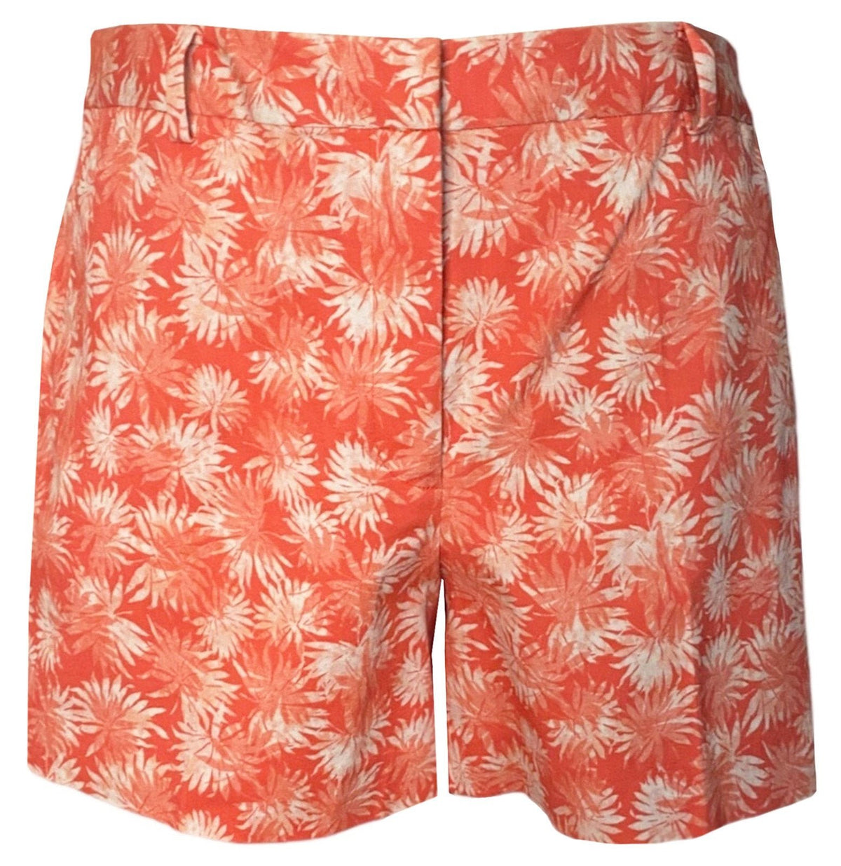 Michael Kors Women's Leaves Printed Stretch Flat Front Twill Shorts