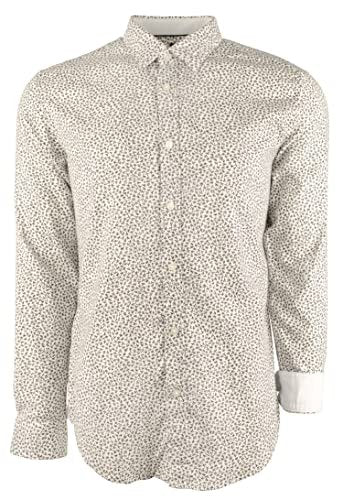 Hugo Boss Men's Big & Tall Ronni Long Sleeve Button Down Shirt 2XL Black Green