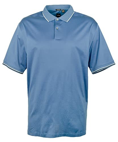 Hugo Boss Men's Big & Tall Jersey Mercerised Polo Shirt 5XL Medium Blue