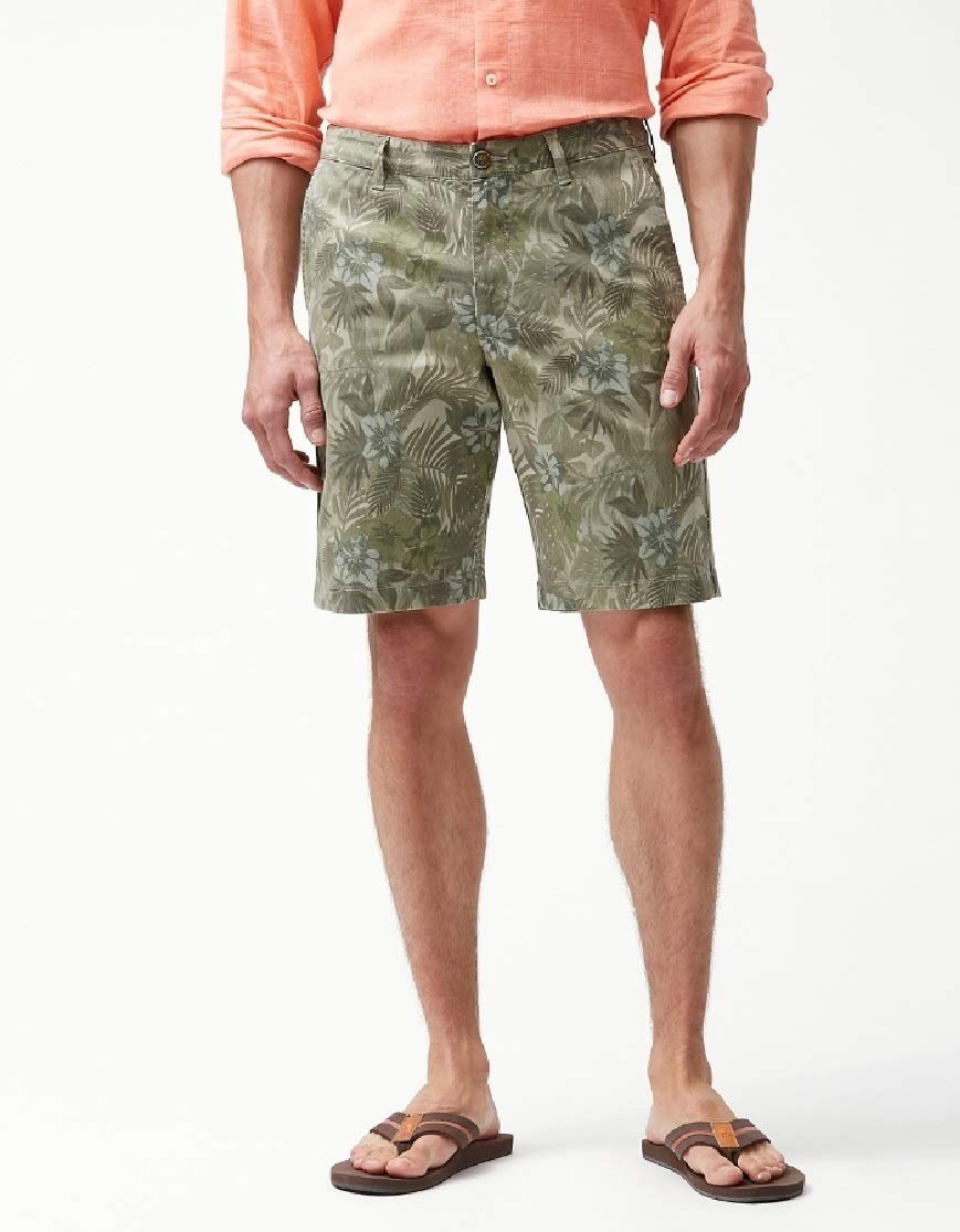 Tommy Bahama Men's Lake Como Camo 10-Inch Shorts Tea Leaf 30