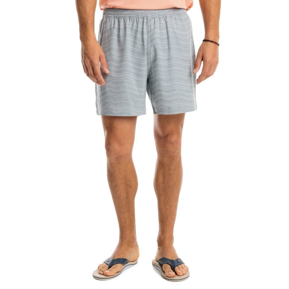 SOUTHERN TIDE Men's Rip Channel Roswell Short 6 Steel Grey S