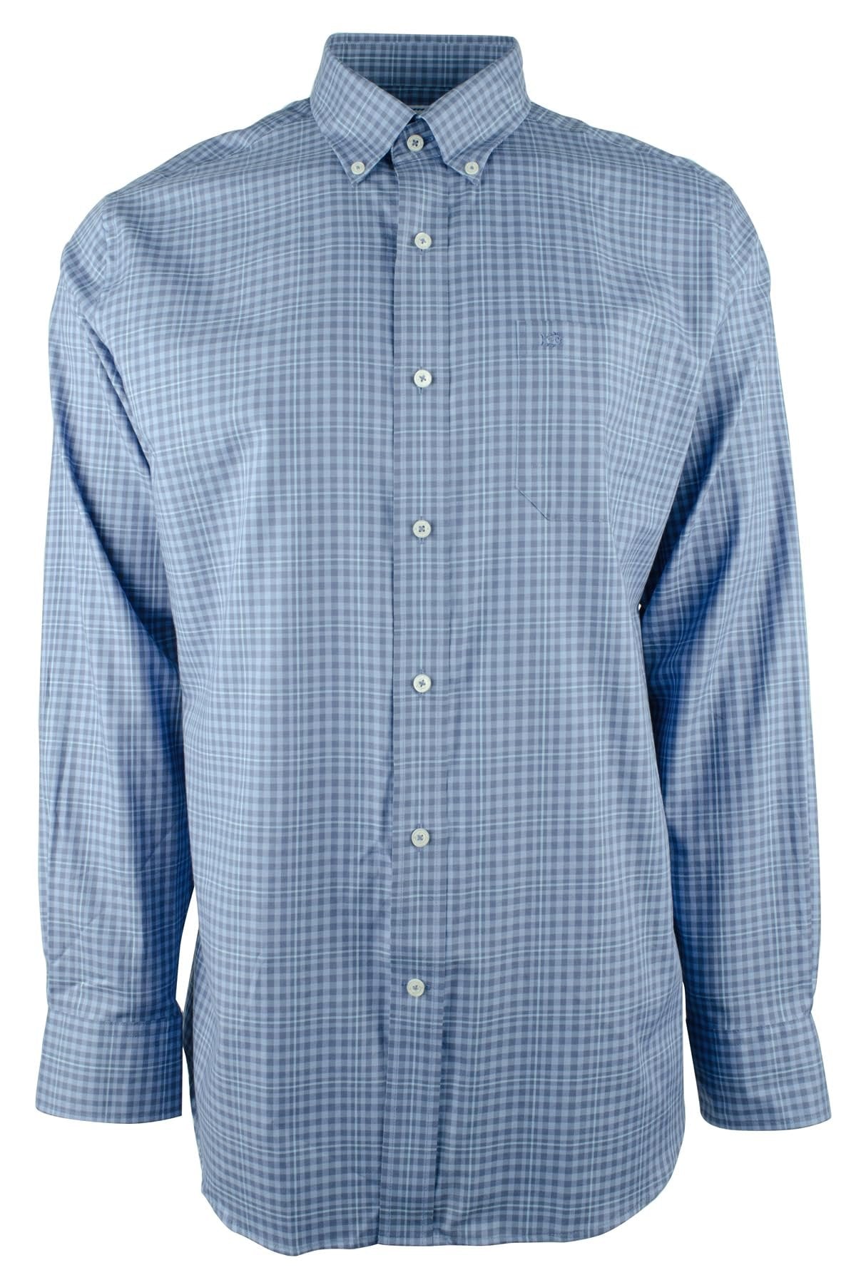 Men's Classic Fit Plaid Button Down Long Sleeve Shirt CBL Small