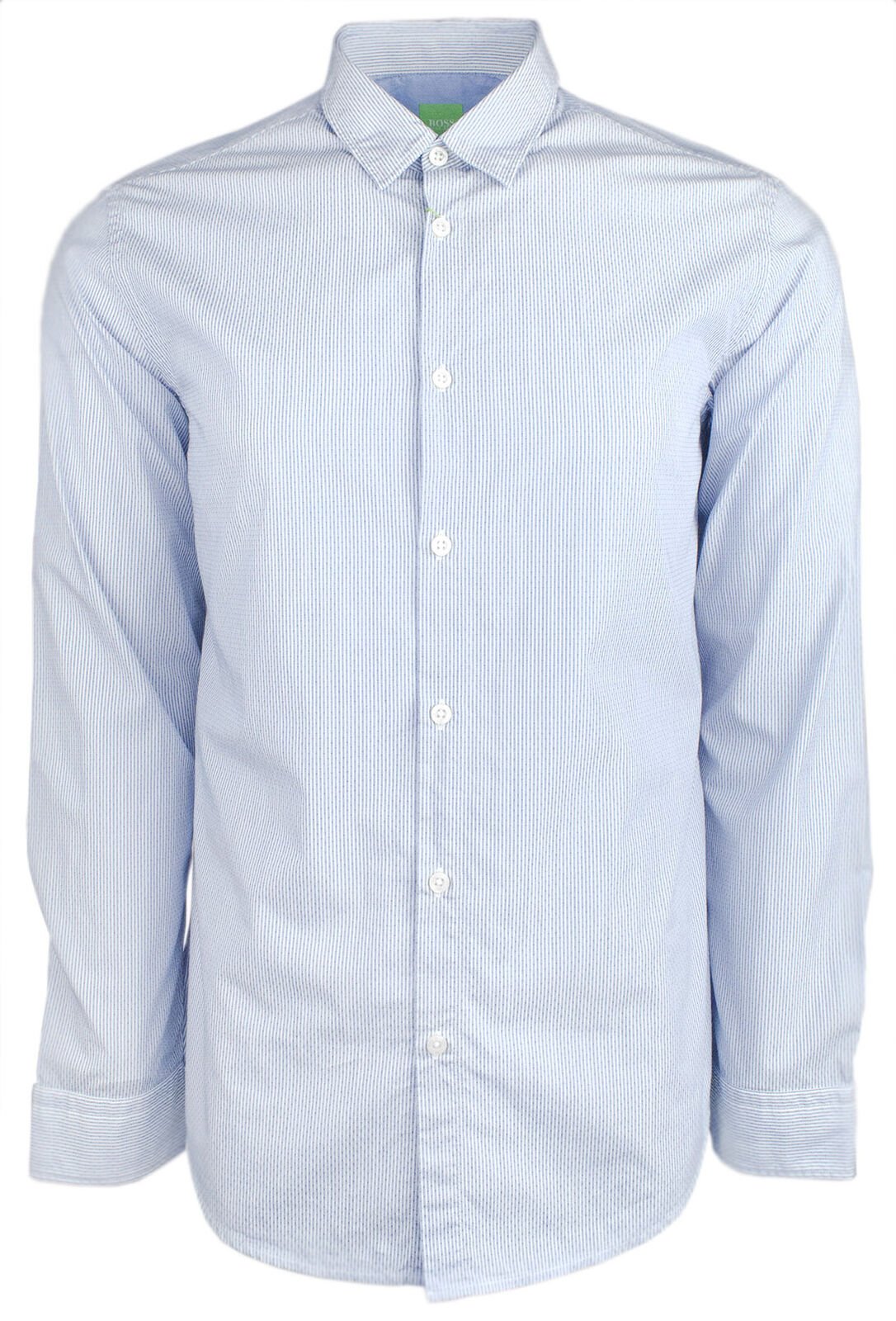 Hugo Boss Men's Green Label C-Bustai Regular Fit Striped Dress Shirt-BW-S