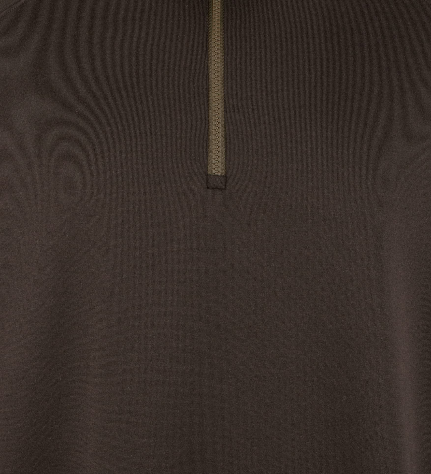 Hugo Boss Men's Sidney Jersey Quarter Zip Pullover Sweatshirt 2XL Dark Brown